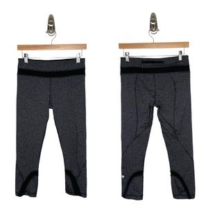 lululemon | Pace Rival Crop *22" Giant Herringbone Black Heathered Black 6